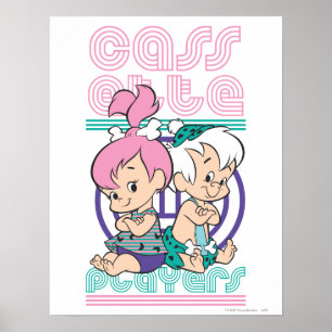 Poster Joueurs de cassettes PEBBLES™ et BAM-BAM™