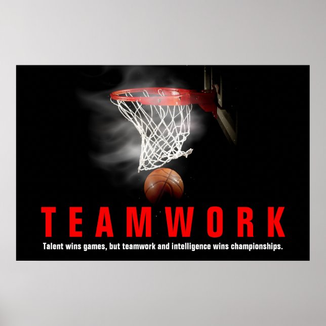 Poster Joueurs de devis Inspirationnels de basket-ball en (Devant)