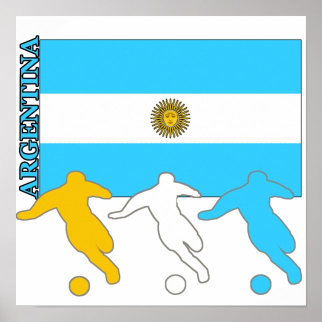 Poster Joueurs de football argentin (Devant)