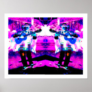 Poster Joueurs de guitare art