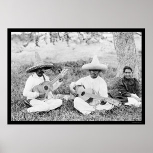 Poster Joueurs de guitare mexicains 1904