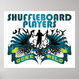 Poster Joueurs de Shuffleboard fous