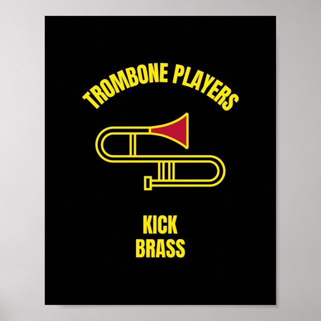 Poster Joueurs de Trombone en laiton (Devant)