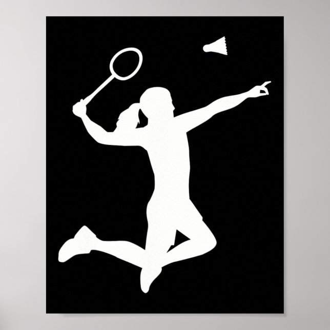 Poster Joueuse de badminton (Devant)