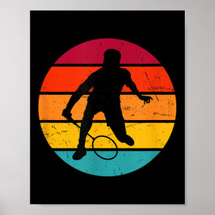 Poster Joueuse de badminton féminine de squash de badmint
