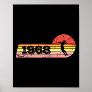 Poster Joueuse de badminton Née en 1968 Femmes Vintages d