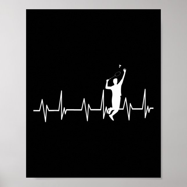 Poster Joueuse de Badminton Smash Birdie Enfants Hommes F (Devant)