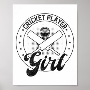 Poster Joueuse de cricket