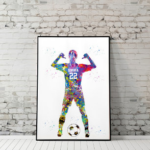 Poster Joueuse de football