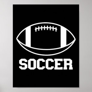 Poster Joueuse de football Fille Renard Sur le Terrain Am