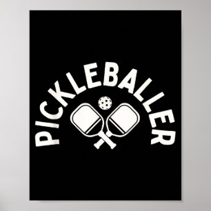 Poster Joueuse de pickleball partie de pickleball pour fe