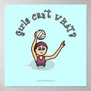 Poster Joueuse de polo d'eau légère fille