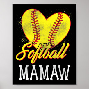 Poster Joueuse de softball Mamaw softball