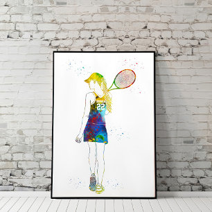 Poster Joueuse de tennis