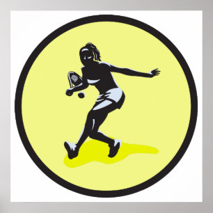 Poster joueuse de tennis