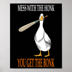 Poster Jouez avec le jeu de canard Honk Gamer Club en boi