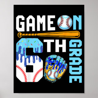 Poster Jouons au baseball de 6e jour de la rentrée