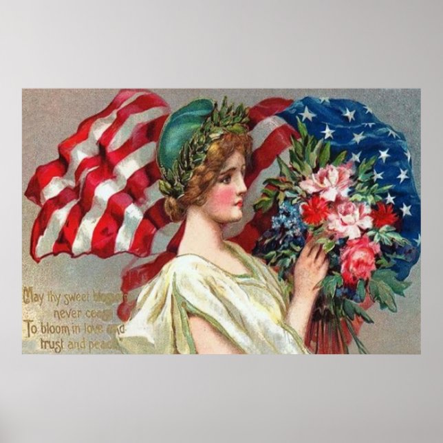 Poster Jour commémoratif de la Dame de la Liberté du drap (Devant)