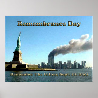 Poster Jour de commémoration 911 Le 11 septembre 2001