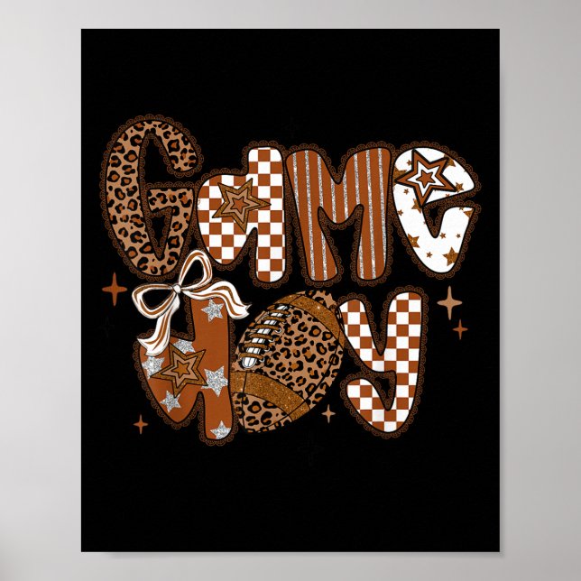 Poster Jour de jeu Football Girly Dentelle Bow Team Srit  (Devant)