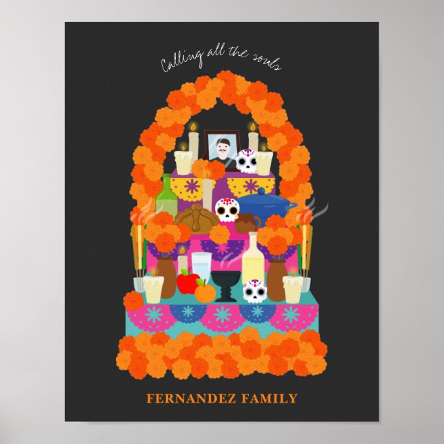 Poster Jour de la fête de l'halloween mort (Devant)