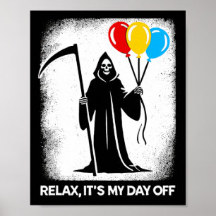 Poster Jour de la grande faucheuse Halloween Funny Grim R