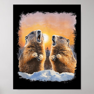 Poster Jour de la marmotte Hurlement au lever du soleil M