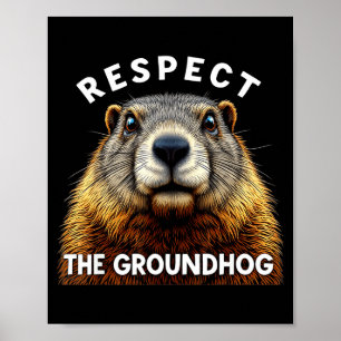 Poster Jour de la marmotte Respectez la marmotte _2