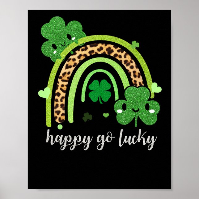 Poster Jour de la Saint Patrick arc-en-ciel Empreinte de  (Devant)