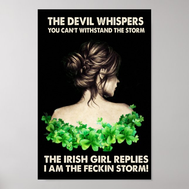 Poster Jour de la Saint Patrick Irlande irlandaise shamro (Devant)