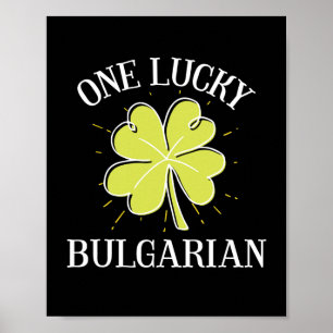 Poster Jour de la Saint Patrick Lucky cadeau bulgare