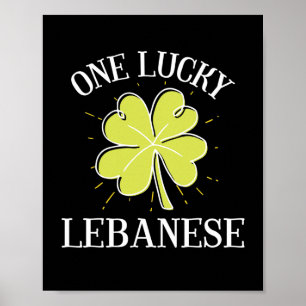 Poster Jour de la Saint Patrick Lucky cadeau libanais