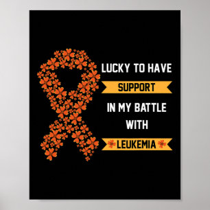 Poster Jour de la Saint Patrick quatre feuilles Clover Or