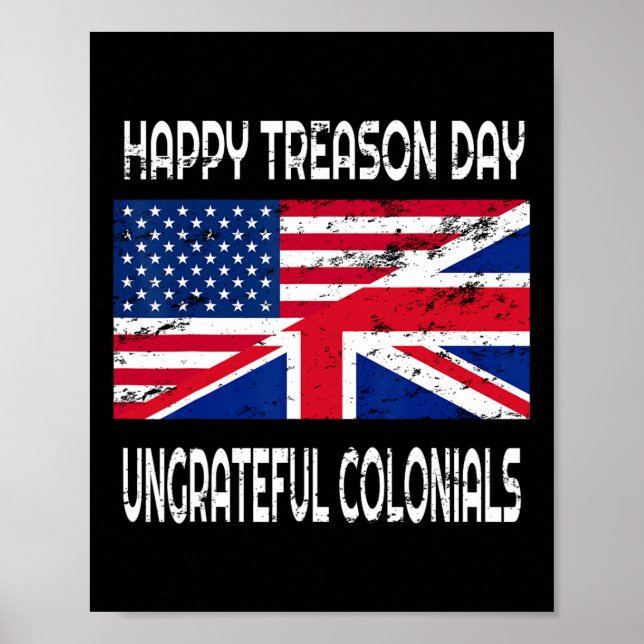 Poster Jour de la trahison Coloniaux ingrats Drôle Vêteme (Devant)