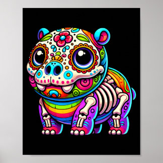 Poster Jour De L'agence Gouvernementale Hippopotame Crâne