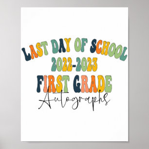 Poster Jour De L'École 1Er Année Autographes De Première