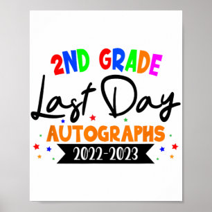 Poster Jour De L'École 2023 Autographe 2E Grade Graduatio