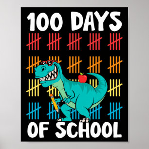 Poster Jour De L'École Enseignants Enfants Garçons Dino J