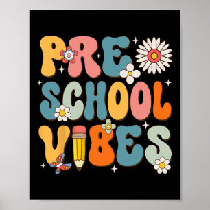 Poster Jour De L'École Vibes D'École Préscolaire Retour À