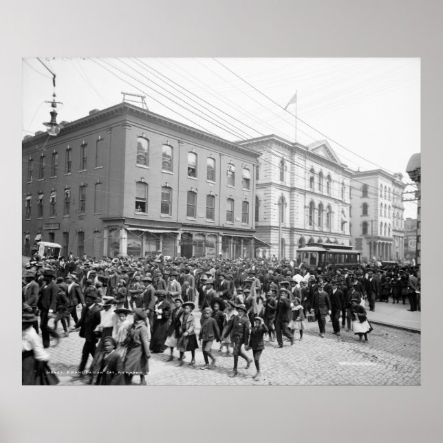 Poster Jour de l'émancipation, Richmond, Va. c1905 (Devant)