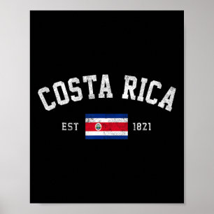 Poster Jour de l'indépendance du Costa Rica Rica Est. 182