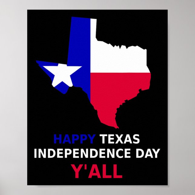 Poster Jour de l'indépendance du Texas (Devant)