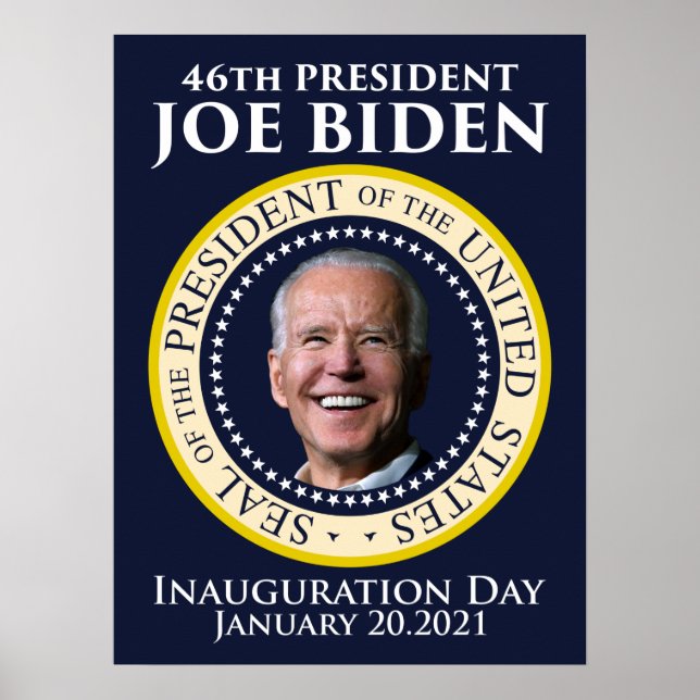 Poster Jour de l'investiture 2021 Président Biden (Devant)