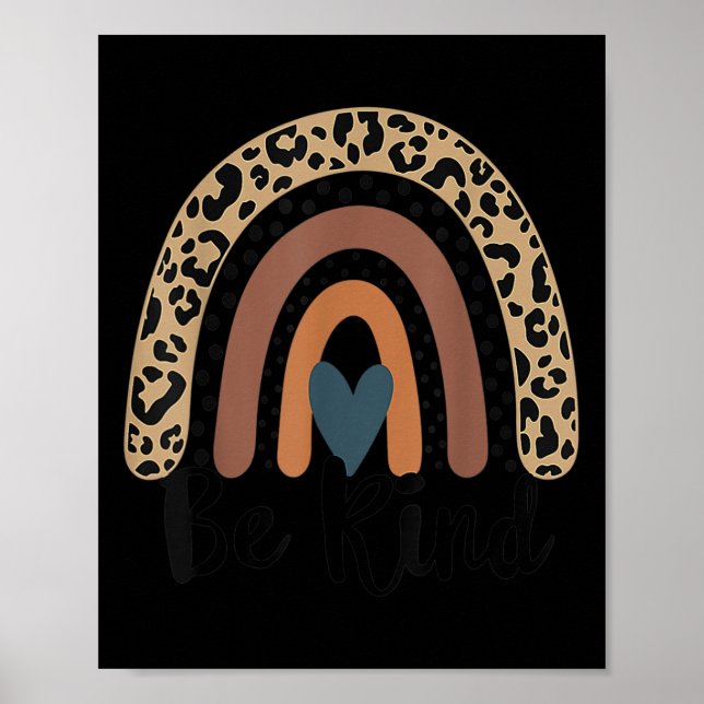 Poster Jour de l'unité Orange Anti-harcèlement Be Kind (Devant)