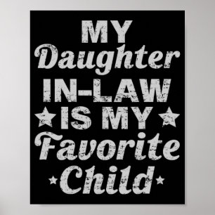 Poster Jour de ma belle-fille est mon enfant préféré 