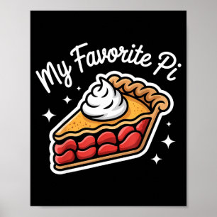 Poster Jour de Pi 14 Mars Math Nerd Tarte Nourriture Cade