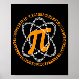 Poster Jour de Pi 3,14 Symbole du nombre Pi Cadeau de mat