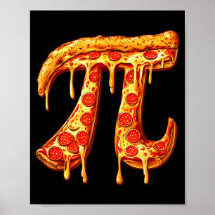 Poster Jour de Pi Symbole de Pi Pizza Drôle de Math Nourr