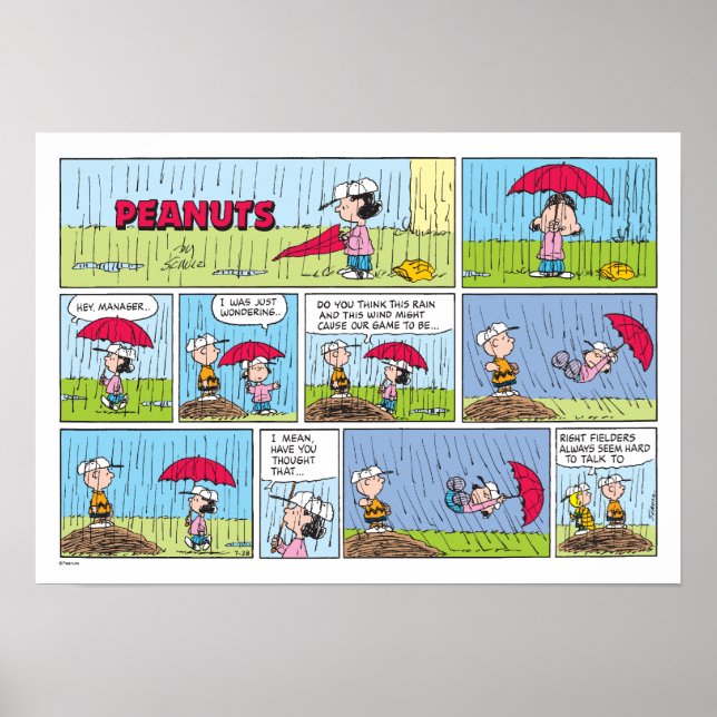 Poster Jour De Pluie Au Jeu De Baseball (Devant)
