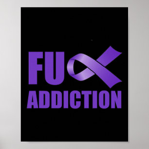 Poster Jour de sensibilisation à la surdose Purple Ribbon
